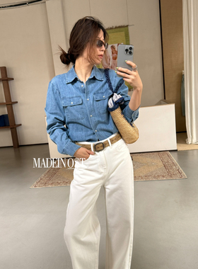 MADEIN OST-2026年早春时尚都市极简小版口袋衬衫牛仔外套91123
