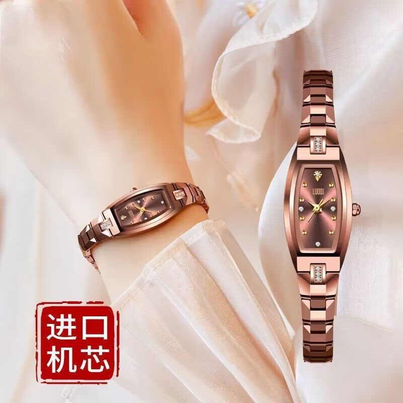 瑞士新款全自动女士手表钨钢手链防水女生手高端表品牌送女友礼物