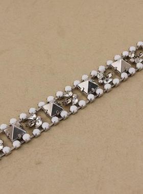 尾货清仓日常配饰首饰 银色宝石镶钻手链 手环手饰女