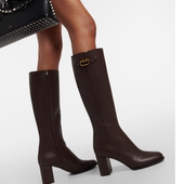 欧美秋冬大筒围胖mm高筒靴40 牛皮加肥粗腿靴高跟真皮靴子 46大码