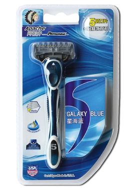 Apache/阿帕齐5层手动剃须刀头阿帕奇男士刮胡刀五层刀片刀架水洗