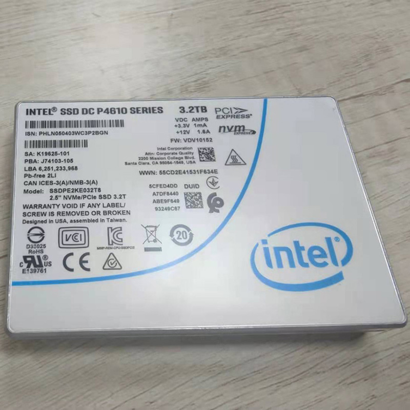 Intel DC P4510 2T 2TB 4T 6.4T NVMe SSD 固态硬盘 PCIe U.2零售