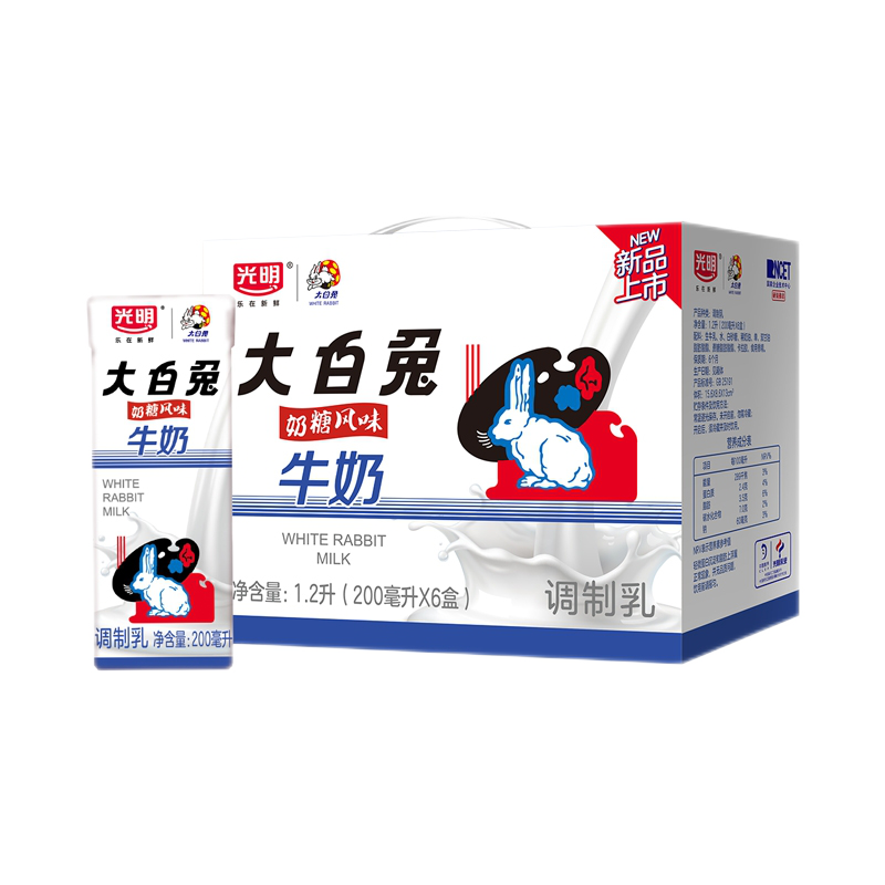 光明大白兔奶糖风味牛奶常温奶