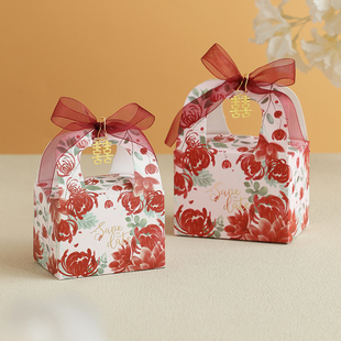 结婚喜糖盒高级感婚礼订婚专用喜糖盒子2025新款 糖盒袋子糖果礼盒