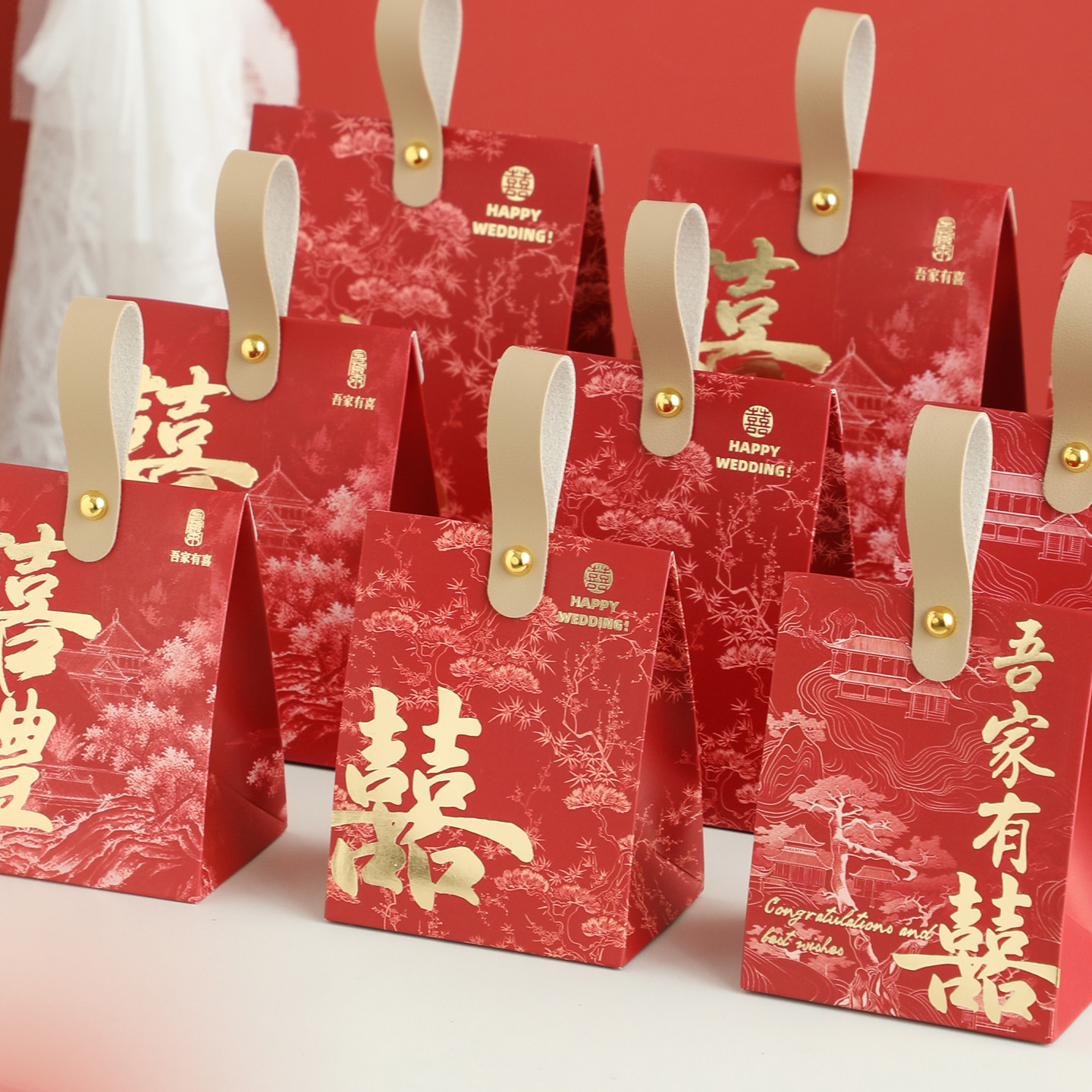 结婚喜糖盒高级感创意婚礼喜糖盒子2026新款糖盒袋子糖果礼盒空盒