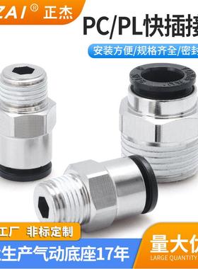 永瑞直通快插快速直插螺纹接头RPC8-02弯头RPL气动电磁阀气缸接头