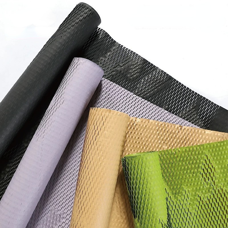 环保蜂窝纸网眼艺术纸纯色蜂巢网格花艺花束内衬鲜花包装纸网红