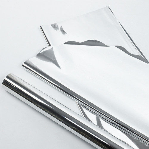 镜面包装纸反光纸银河玫瑰花束材料银光花艺锡纸鲜花包花铂金加厚