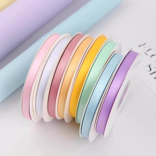 1cm韩式纯色丝带双面涤纶大卷礼品包装蛋糕装饰绸带鲜花花艺缎带