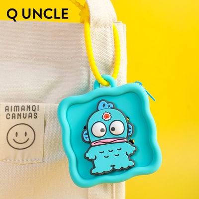 新款人鱼汉顿硅胶收纳包正版三丽欧可爱卡通零钱包耳机包书包挂饰