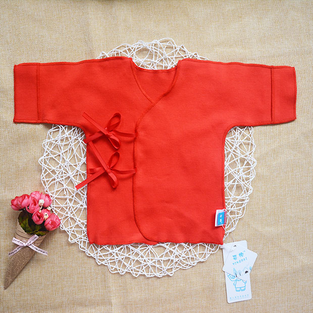 婴儿红色衣服纯棉纯棉和尚服内衣
