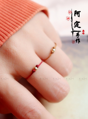 14K包金戒指女本命年好运不掉色