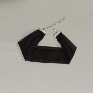 宽边颈饰遮颈纹装饰挡脖子疤痕脖链护脖颈链气质黑色轻薄网纱脖饰