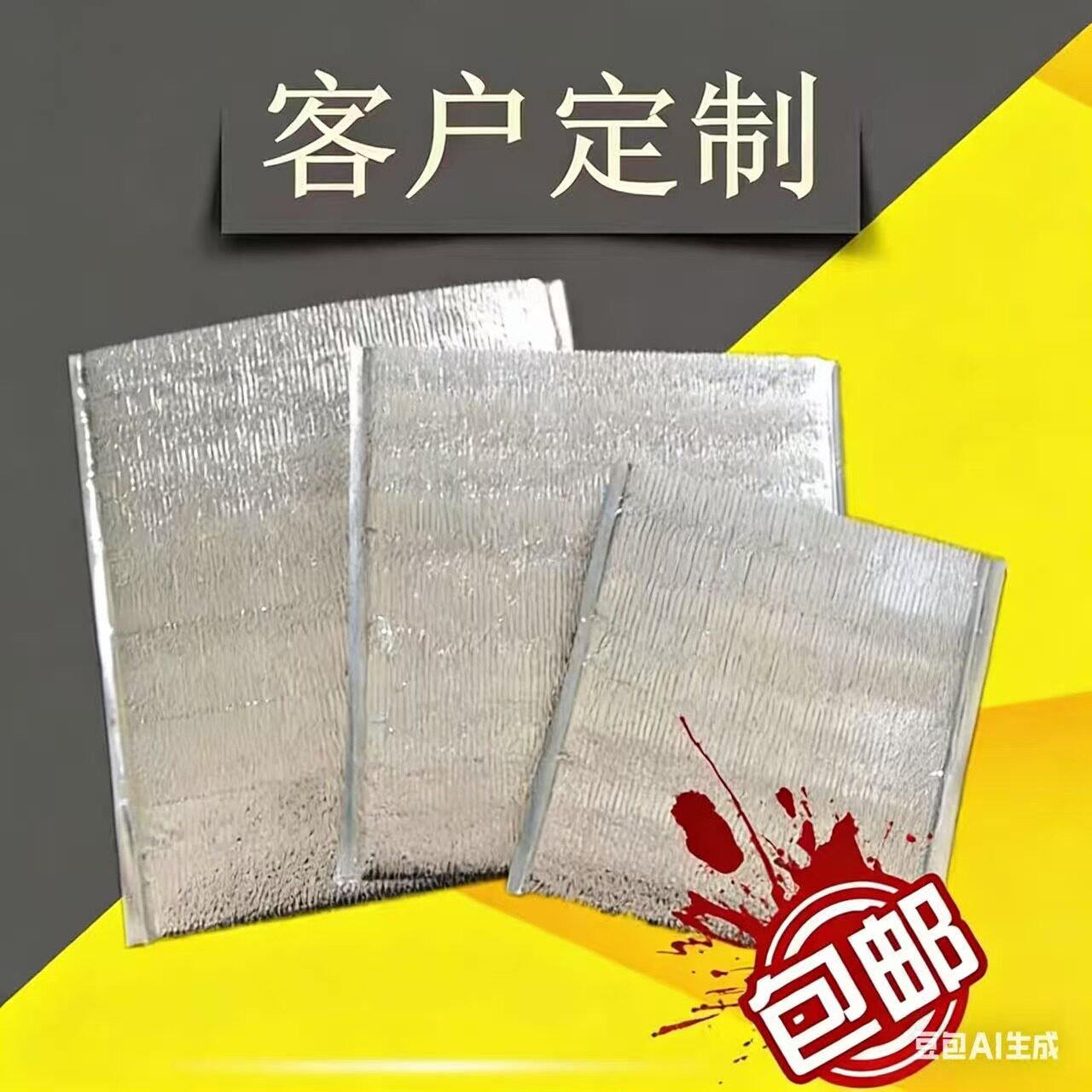 定做铝箔保温袋一次性冷藏保鲜袋外卖冰袋隔热包加厚保冷袋珍珠袋