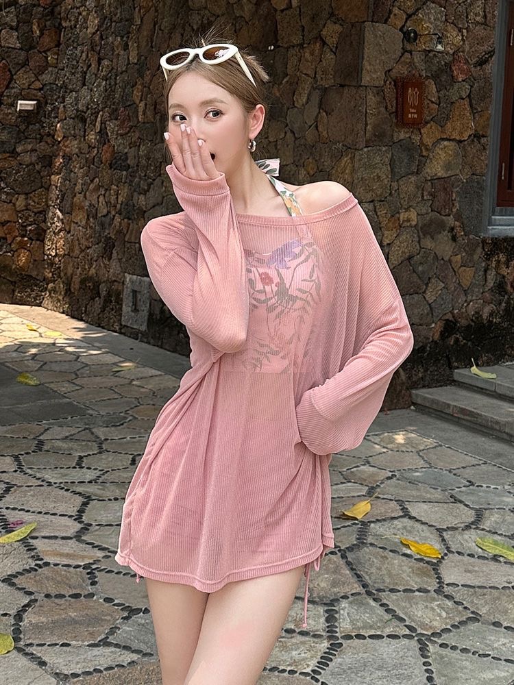 泳衣女比基尼三件套裙式分体保守小胸聚拢显瘦遮肚子罩衫夏季泳装