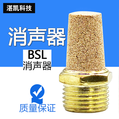 气动电磁阀全铜半铜消声器BSL-M5 BSL-01 BSL-02 BSL-03 BSL-04