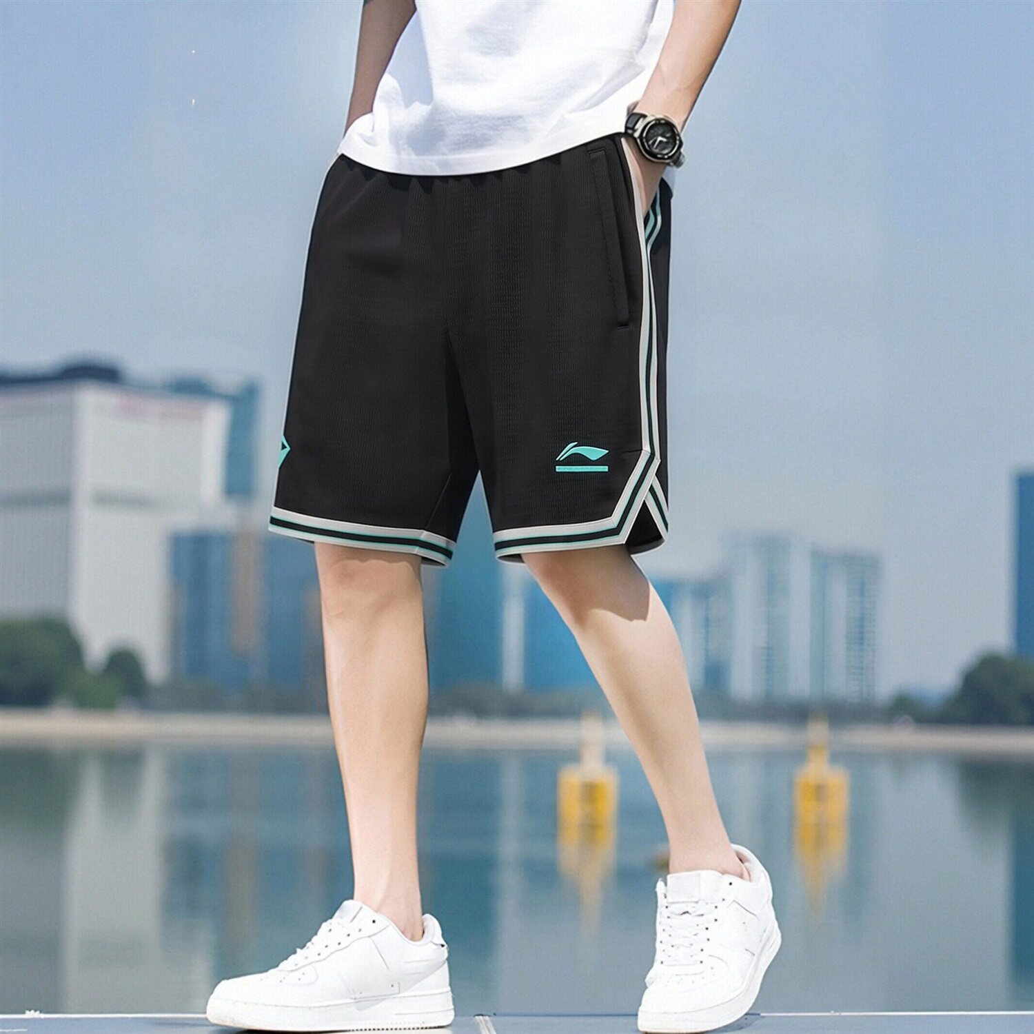 李宁男子速干清爽比赛裤