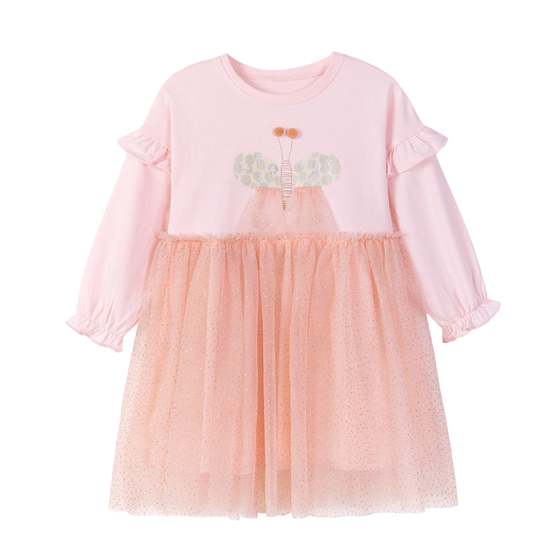 女童长袖连衣裙春秋装网纱公主裙