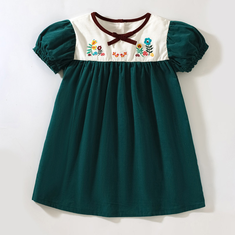 女童公主裙宝宝宫廷风短袖连衣裙儿童夏装中小童复古裙子韩版宽松,童装/婴儿装/亲子装,连衣裙,淘宝优惠券,粉丝福利购,淘宝优惠卷