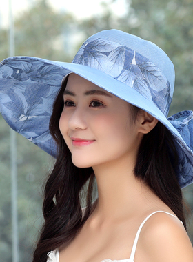 夏季可折叠户外遮脸大檐太阳帽