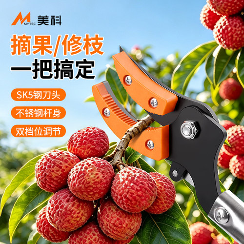 加长杆修枝剪摘果剪刀不锈钢杆高枝剪高空花椒剪农具摘水果神器用