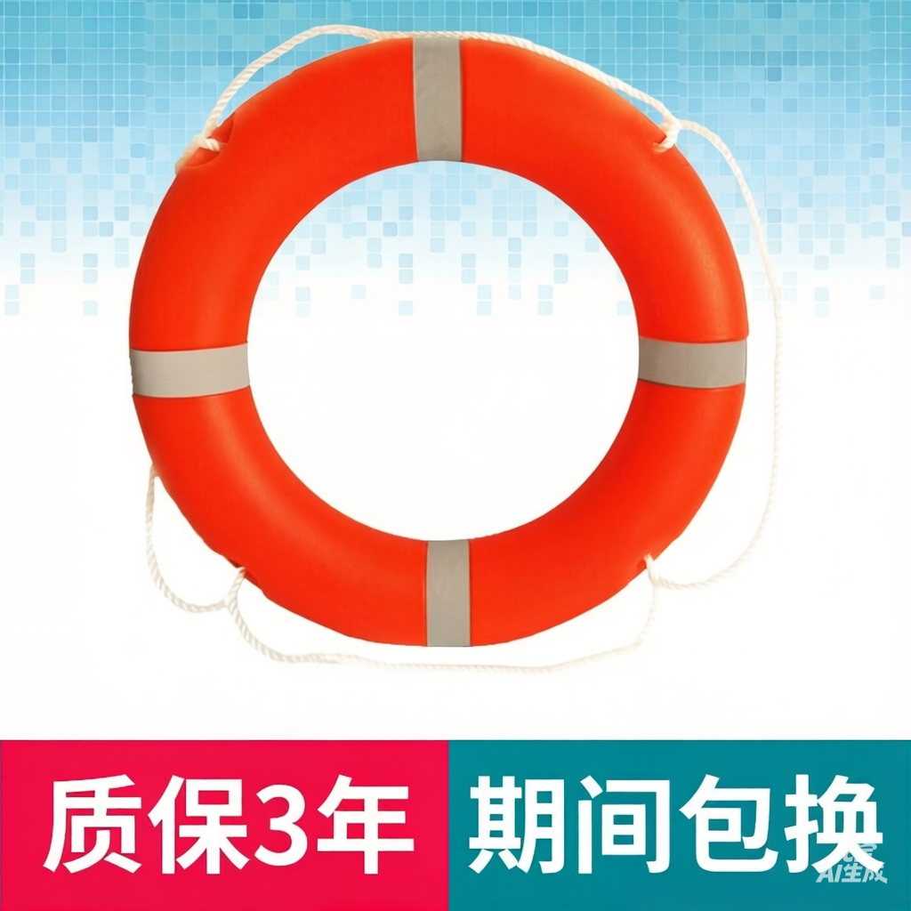 游泳池专业塑料加厚船用儿童浮像胶圈国标成人实心泡沫游泳救生圈