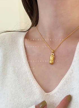 不掉色招财貔貅金刚杵肖邦链项链女新中式复古时尚百搭颈链毛衣链