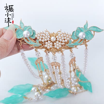 发簪diy材料包桭小沫南栀后压礼物发夹手工敦煌烧蓝古风汉服发饰