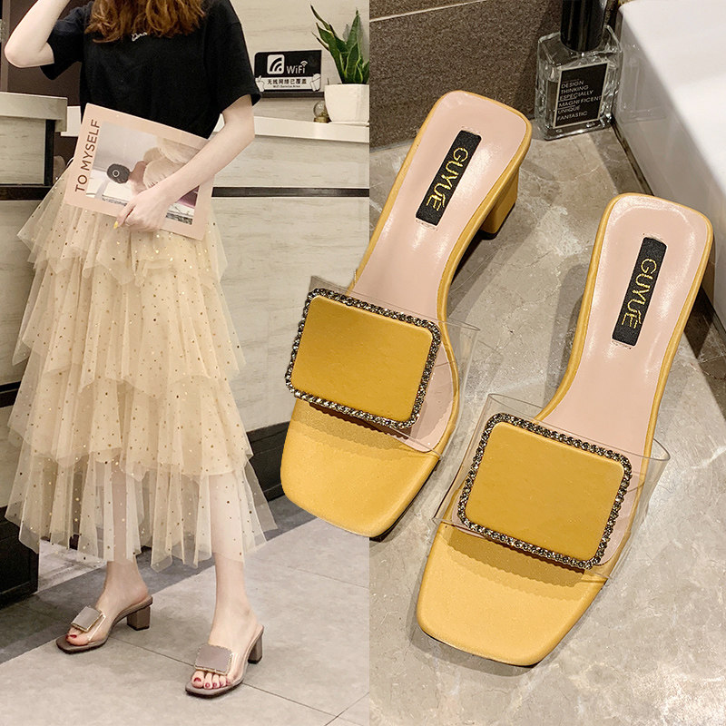 sandals  2019 new pattern Net Red Versatile With crude Square Toe fashion Harbor Wind one word Beach shoesin the Women's Shoes, Slippers  category - from Buy2taobao.com to provide professional Taobao agent buy service
