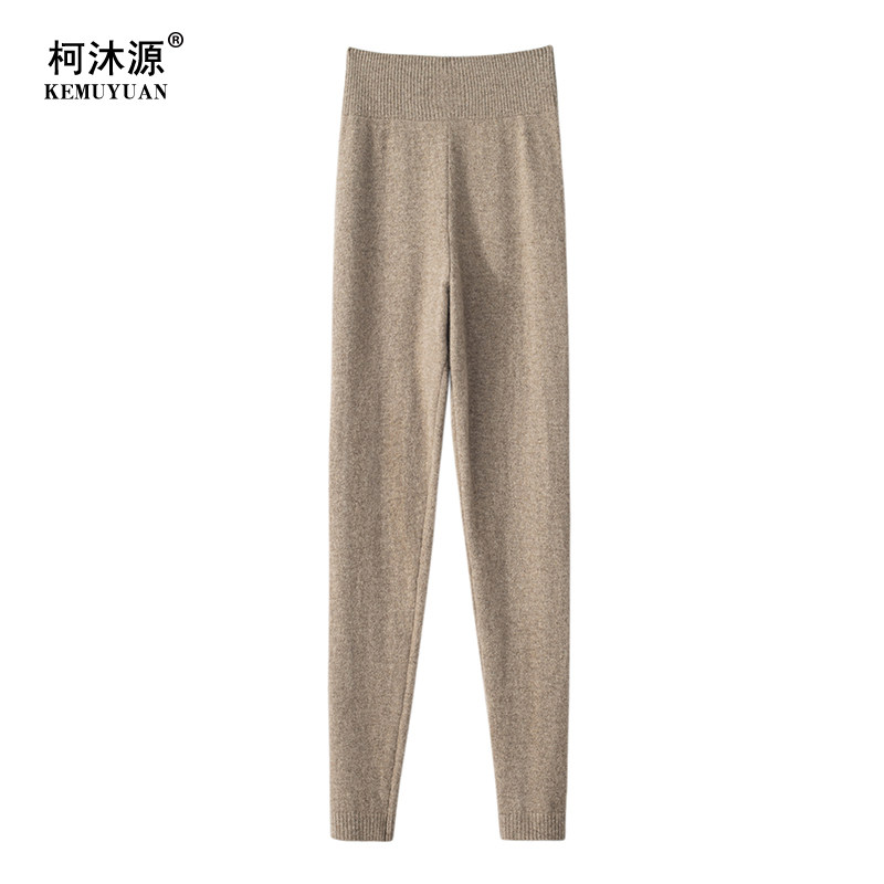 100%纯山羊绒裤女士秋冬新款薄款高腰修身内穿保暖高弹收腹提臀裤