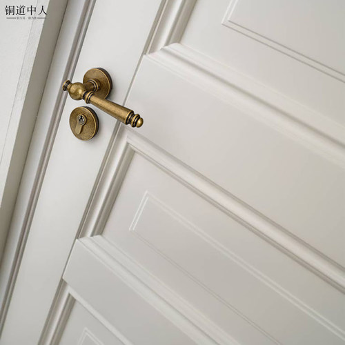 铜道中人黄铜实心执手仿古风格