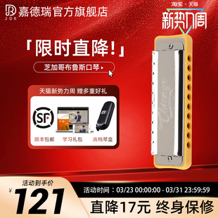 JDR嘉德瑞芝加哥chicago布鲁斯蓝调十孔口琴10孔C调初学者paddy