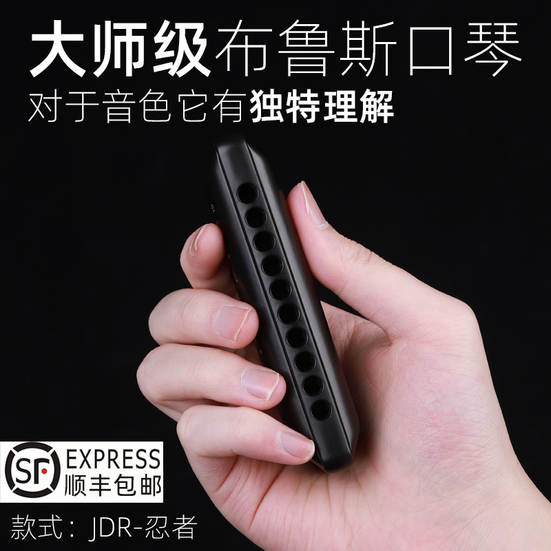 JDR嘉德瑞布鲁斯蓝调十孔口琴10孔C调NinJa忍者初学者演奏级paddy