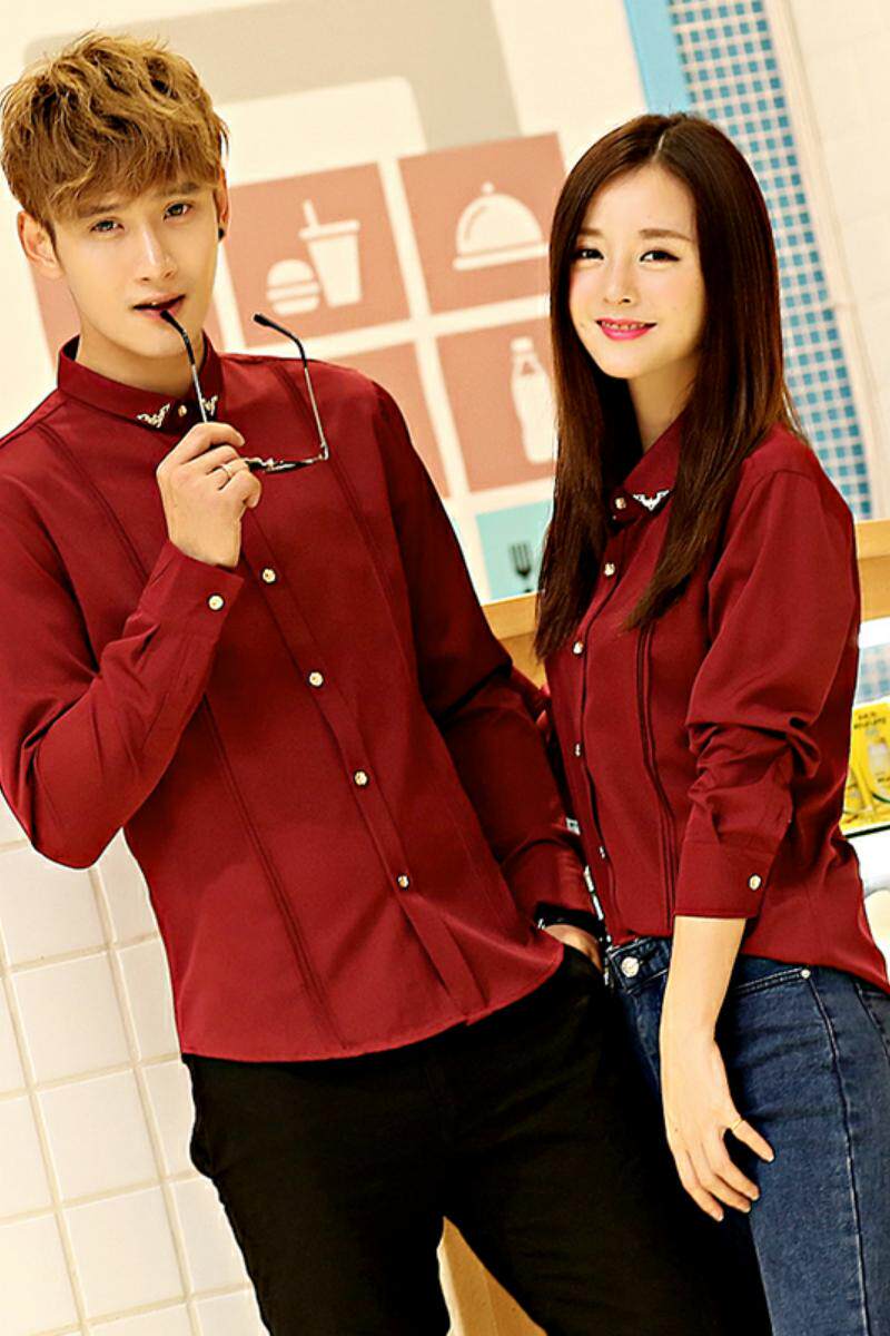 Y223/2025春季新品经典韩版情侣修身衬衫工作服服务员衬衣P40,男装衬衫,星座714(原C313)