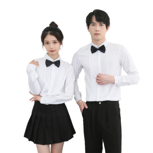 714-Y207P45控65/2025春季法式礼服衬衫修身工作服迎宾伴郎服图片