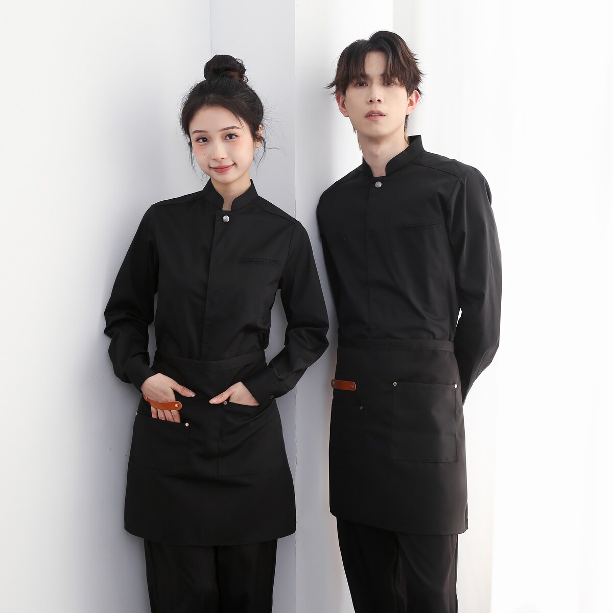 714-H3073P55控79/2025春季新款日系理发奶茶店餐厅工作服衬衫,男装衬衫,星座714(原C313)