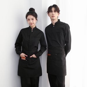 714-H3073P55控79/2025春季新款日系理发奶茶店餐厅工作服衬衫图片