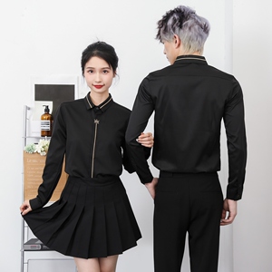 714-D616P45控69/2025春季新款衬衫ktv演出服礼服美容美发店衬衣图片