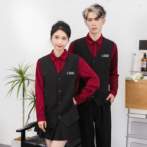 714-H3065P55控69/2026春季新款假两件理发店ktv桌球城工作服衬衫,姐妹行时尚穿搭店图片