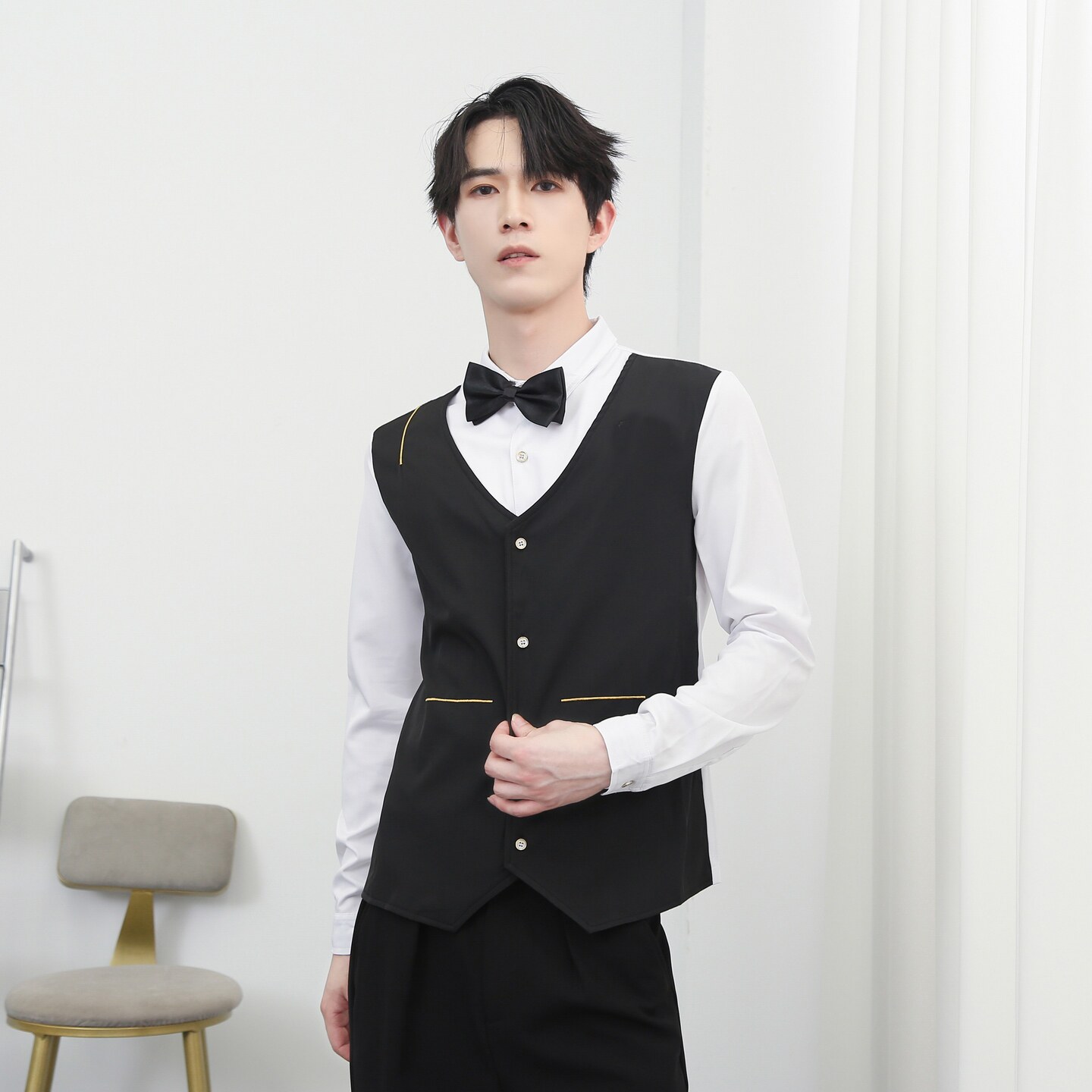 714-H6008P55控79/2025发型师假两件台球城ktv娱乐工作服男女衬衫,男装衬衫,星座714(原C313)