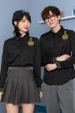 714-D656P45/2025情侣装男女同款工作服衬衫酒吧餐厅衬衣S-5XL，男装衬衫，星座714(原C313)