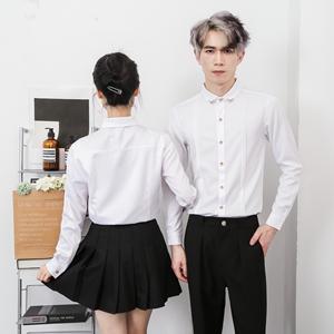 714-Y223特P40控59/2026秋季修身工作服衬衫理发店ktv酒吧制服图片