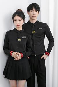 714-D609P45控69/2025新款男女同款工作服团体服餐厅酒吧ktv制服图片