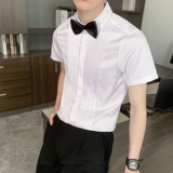 714-9340P40控59/2025短袖工作衬衫修身ktv伴郎服衬衣酒红团建服，男装T恤，星座714(原C313)