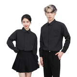 714-D3037P45控65/2024秋季新款男女条纹工作服衬衫奶茶店餐厅服，男装衬衫，星座714(原C313)
