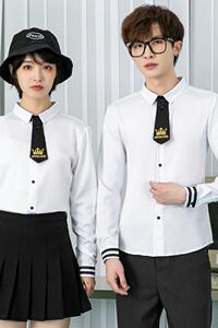 714-D609P45/2025情侣装男女斯文学院风工作制服衬衫学生装S-5XL图片
