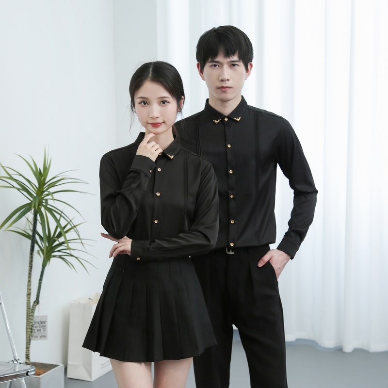 714-Y223P40/2025春季新款韩版修身衬衫夜店酒吧餐厅工作衬衣，男装衬衫，星座714(原C313)