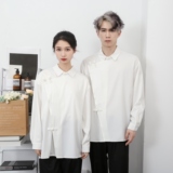 714-F3061P50控69/2025春风盘扣男女同款衬衫餐厅理发店制服，男装衬衫，星座714(原C313)
