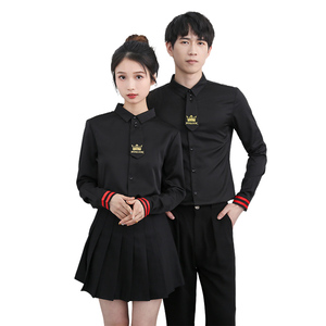 714-D609P45控69/2025新款男女同款工作服团体服餐厅酒吧ktv制服图片