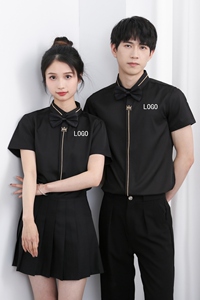 714-C560P40控59/2025新款男女同款工作服衬衫修身制服衬衣ktv图片
